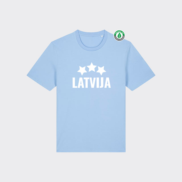 Organiskās kokvilnas T-krekls "LATVIJA"