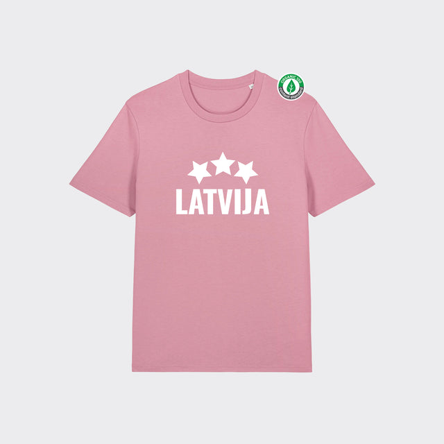 Organiskās kokvilnas T-krekls "LATVIJA"