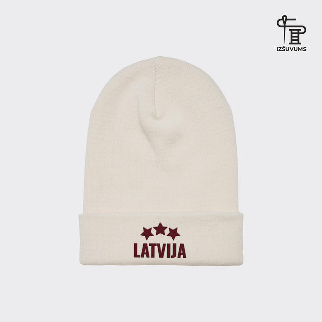 Izšūta ziemas cepure "Latvija"