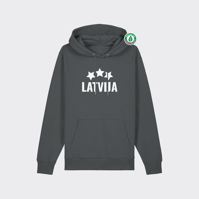 Organiskās kokvilnas hūdijs "LATVIJA"