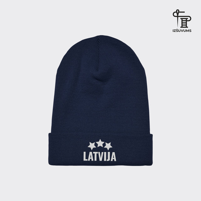 Izšūta ziemas cepure "Latvija"