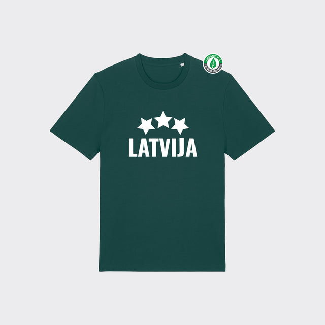 Organiskās kokvilnas T-krekls "LATVIJA"