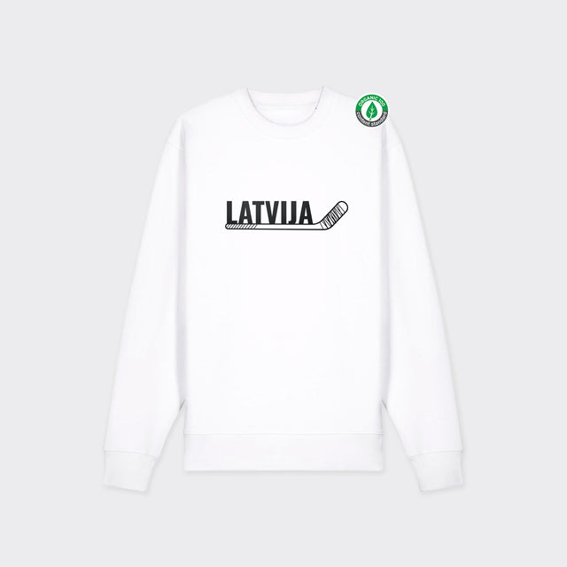 Organiskās kokvilnas džemperis "LATVIJA (Hokejs)"