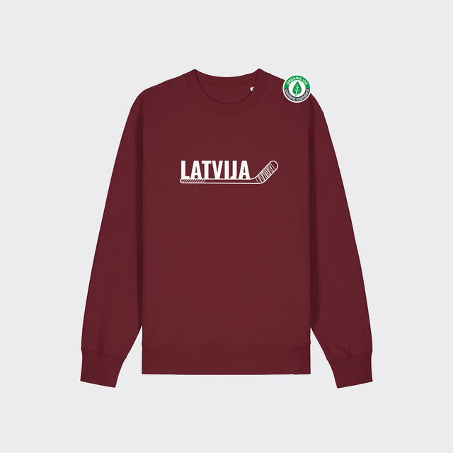Organiskās kokvilnas džemperis "LATVIJA (Hokejs)"
