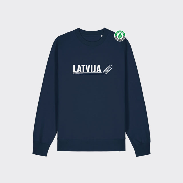 Organiskās kokvilnas džemperis "LATVIJA (Hokejs)"