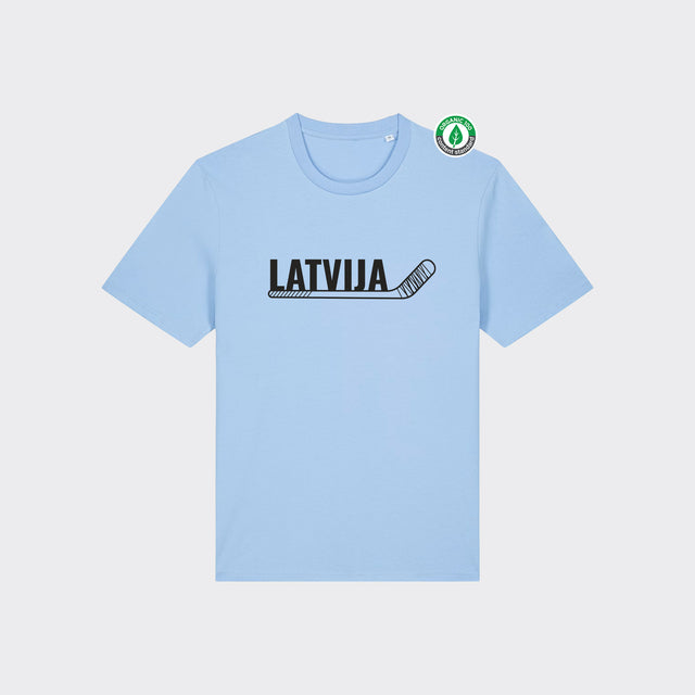 Organiskās kokvilnas T-krekls "LATVIJA (Hokejs)"