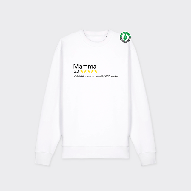 Organiskās kokvilnas Džemperis "Mamma 5 zvaigznes"