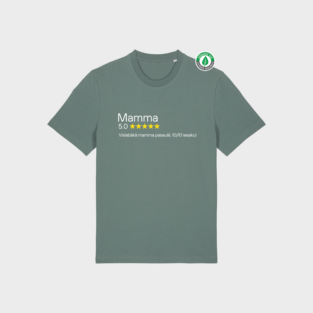 Organiskās kokvilnas T-krekls "Mamma 5 zvaigznes"
