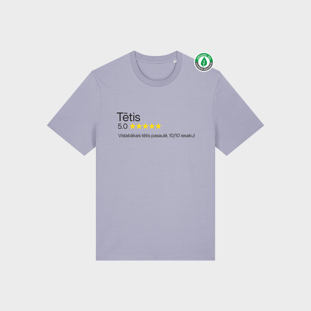 Organiskās kokvilnas T-krekls "Tētis 5 zvaigznes"