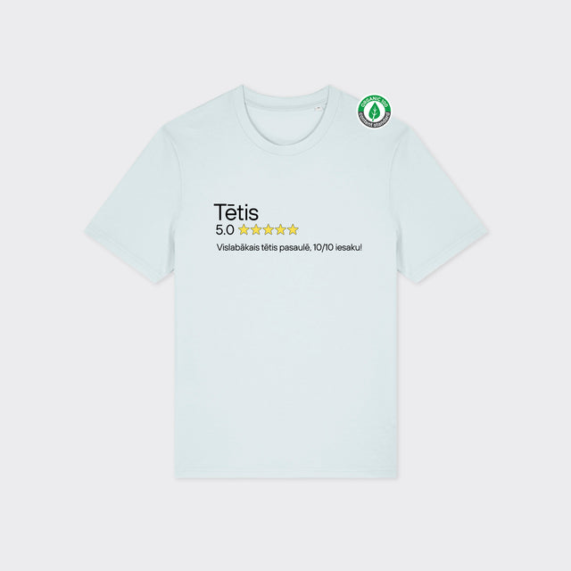Organiskās kokvilnas T-krekls "Tētis 5 zvaigznes"