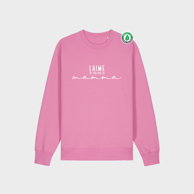 Organiskās kokvilnas Džemperis "Laime ir tur, kur..."