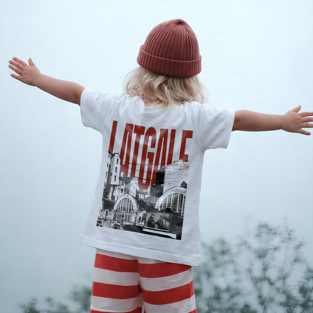 Organiskās kokvilnas bērnu T-krekls "Latgale"