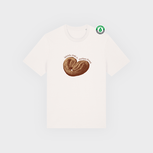 Organiskās kokvilnas T-krekls "Latviešu sirdis"