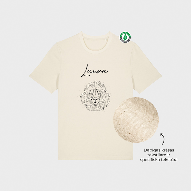 Organiskās kokvilnas T-krekls "Lauva"