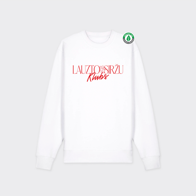 Organiskās kokvilnas džemperis "Lauzto Siržu Klubs"