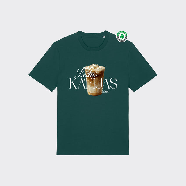 Organiskās kokvilnas T-krekls "Ledus kafijas klubs"