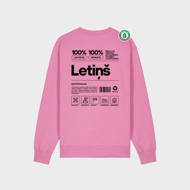 Organiskās kokvilnas džemperis "Letiņš Etiķete"