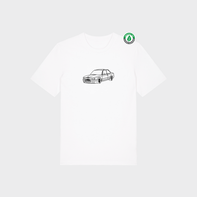 Organiskās kokvilnas T-krekls ar personalizētu "Line art"