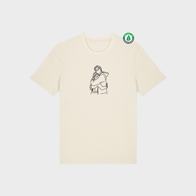 Organiskās kokvilnas T-krekls ar personalizētu "Line art"