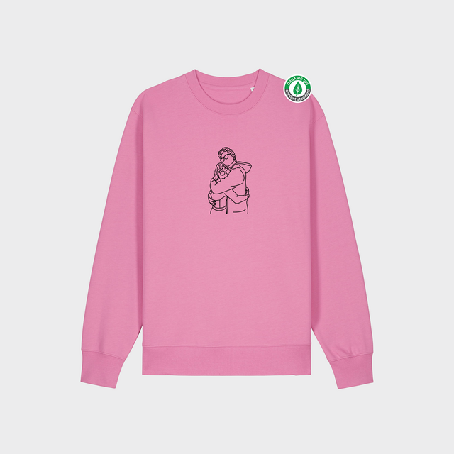 Organiskās kokvilnas džemperis ar personalizētu "Line art"
