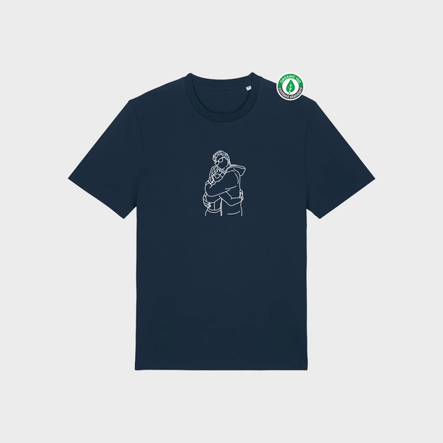 Organiskās kokvilnas T-krekls ar personalizētu "Line art"