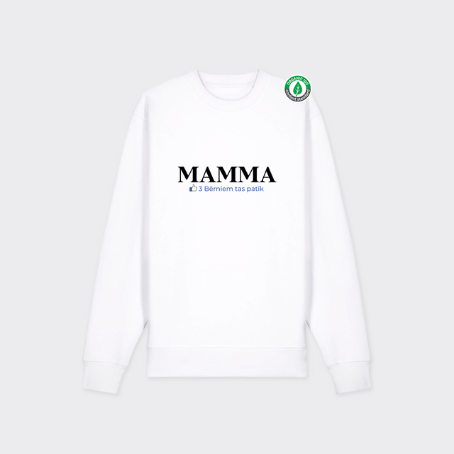Organiskās kokvilnas Personalizējams Džemperis "Mamma bērniem patīk"