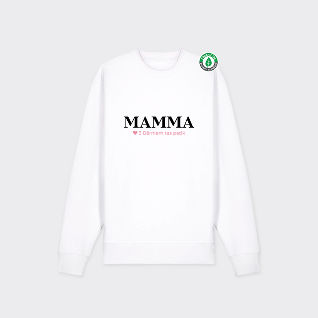 Organiskās kokvilnas Personalizējams Džemperis "Mamma bērniem patīk 2"