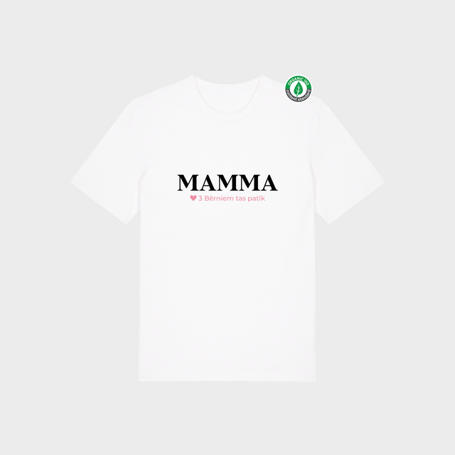 Organiskās kokvilnas Personalizējams T-krekls "Mamma bērniem patīk 2"