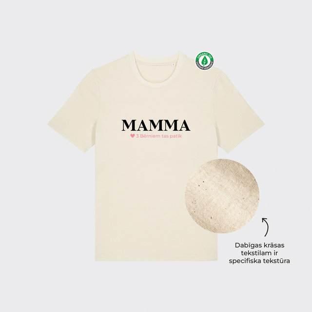 Organiskās kokvilnas Personalizējams T-krekls "Mamma bērniem patīk 2"