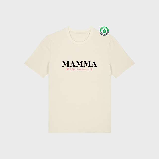 Organiskās kokvilnas Personalizējams T-krekls "Mamma bērniem patīk 2"