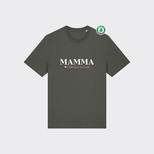 Organiskās kokvilnas Personalizējams T-krekls "Mamma bērniem patīk 2"