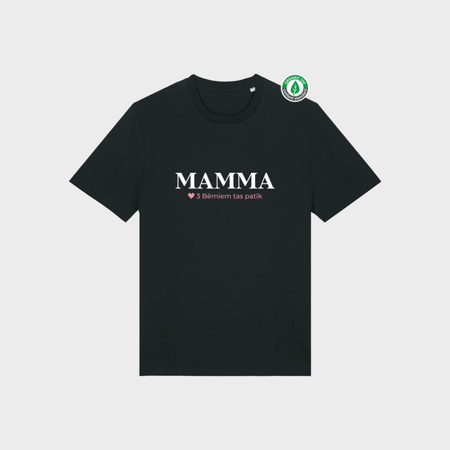 Organiskās kokvilnas Personalizējams T-krekls "Mamma bērniem patīk 2"