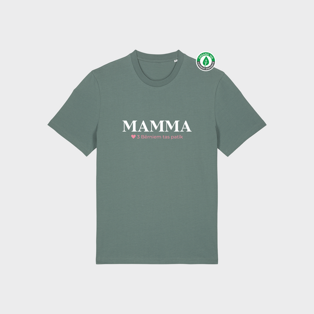 Organiskās kokvilnas Personalizējams T-krekls "Mamma bērniem patīk 2"
