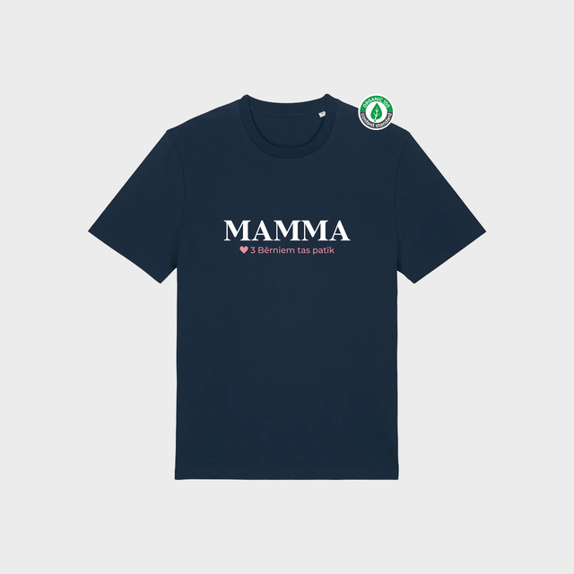 Organiskās kokvilnas Personalizējams T-krekls "Mamma bērniem patīk 2"