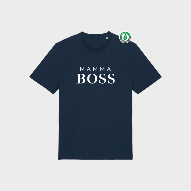 Organiskās kokvilnas T-krekls "Mamma BOSS"