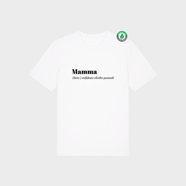 Organiskās kokvilnas T-krekls "Mamma (lietv.)"
