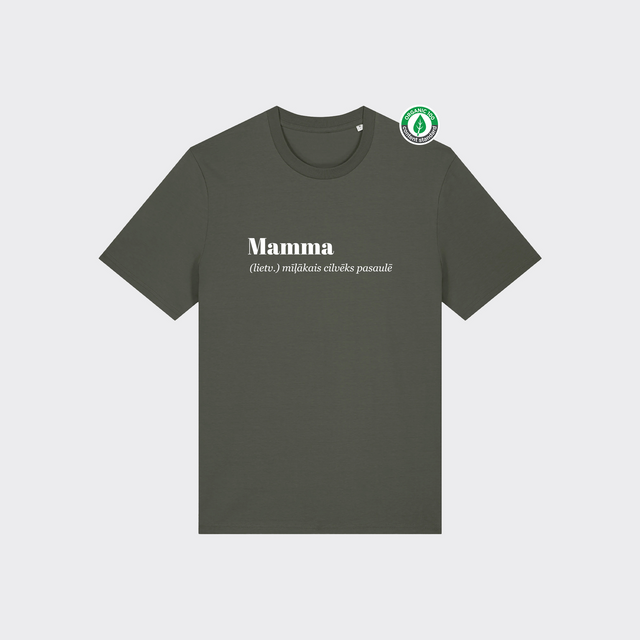 Organiskās kokvilnas T-krekls "Mamma (lietv.)"