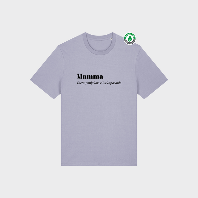 Organiskās kokvilnas T-krekls "Mamma (lietv.)"