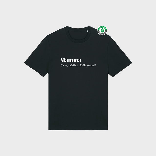 Organiskās kokvilnas T-krekls "Mamma (lietv.)"