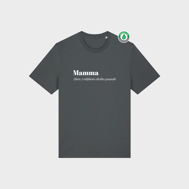 Organiskās kokvilnas T-krekls "Mamma (lietv.)"