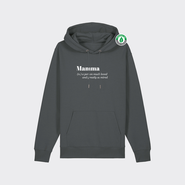 Organiskās kokvilnas hūdijs "Mamma (n.)"