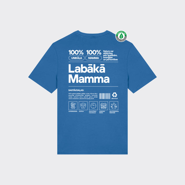 Organiskās kokvilnas T-krekls "Mamma Etiķete"