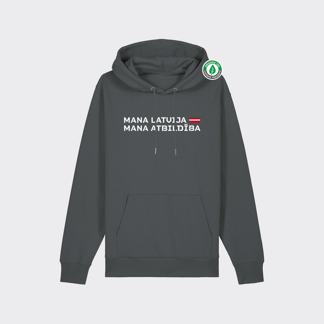 Organiskās Kokvilnas Hūdijs "Mana Latvija" #1
