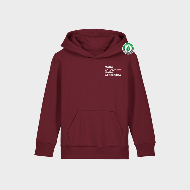 Organiskās Kokvilnas Bērnu Hūdijs "Mana Latvija" #3