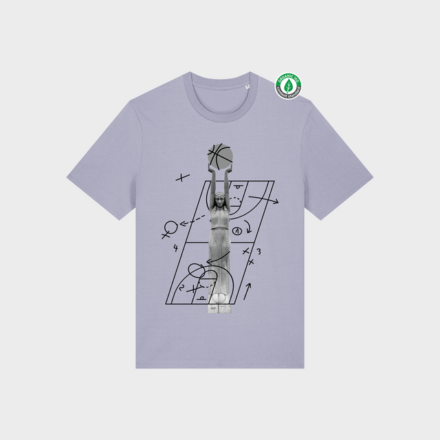 Organiskās kokvilnas T-krekls "Milda Basketboliste Melnbalts"