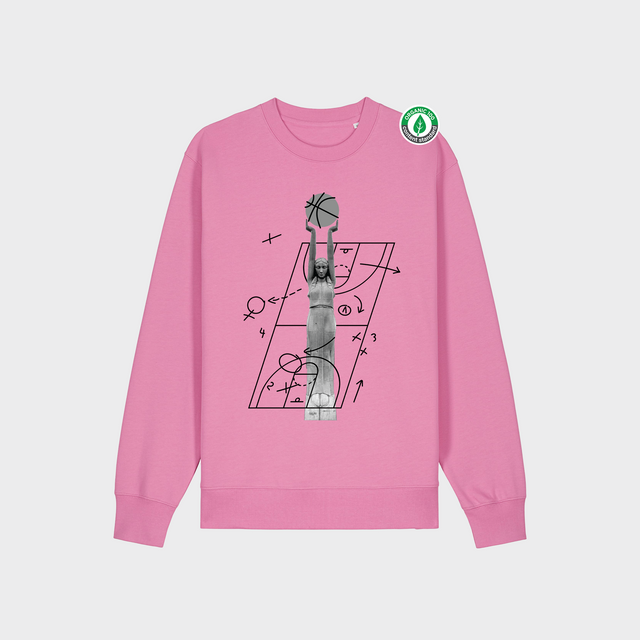 Organiskās kokvilnas džemperis "Milda Basketboliste Melnbalts"