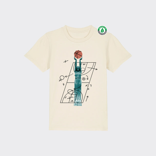 Organiskās kokvilnas bērnu T-krekls "Milda Basketboliste"