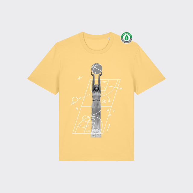 Organiskās kokvilnas T-krekls "Milda Basketboliste Melnbalts"