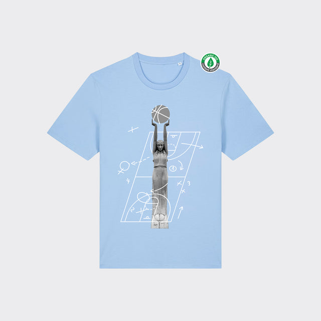 Organiskās kokvilnas T-krekls "Milda Basketboliste Melnbalts"