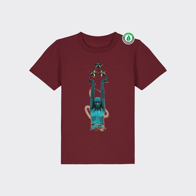 Organiskās kokvilnas bērnu T-krekls "Milda zeltā"